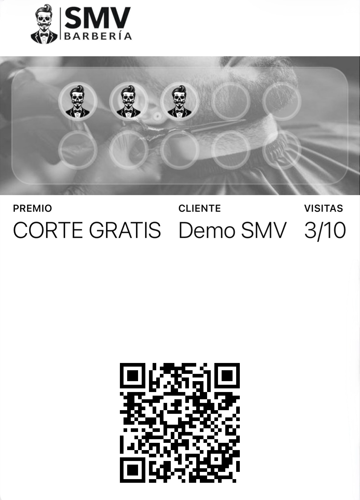 Tarjeta SMV Barbería